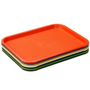 3 SIZE Large Foodservice Tray, Rectangular food trays Plastic Drink Serving Tray for Serving Drinks Snacks Tea