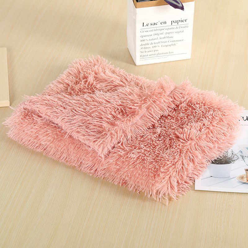 Fluffy Plush Dog Blanket Pet Sleeping Mat Cushion Mattress Extra Soft Warm Pet Throw Blankets for Small Medium Large Dogs & Cats - Image 11