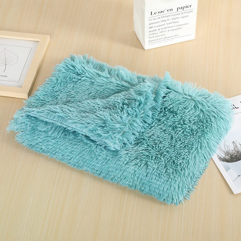 Fluffy Plush Dog Blanket Pet Sleeping Mat Cushion Mattress Extra Soft Warm Pet Throw Blankets for Small Medium Large Dogs & Cats - Image 22