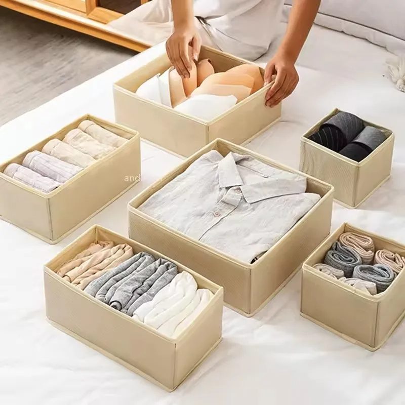 Dresser Drawer Organizers – Fabric Bins & Dividers: For Closet Storage, Clothing, Socks, Underwear - Image 7