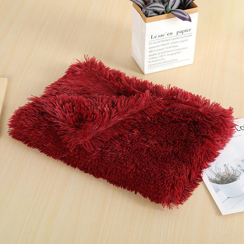 Fluffy Plush Dog Blanket Pet Sleeping Mat Cushion Mattress Extra Soft Warm Pet Throw Blankets for Small Medium Large Dogs & Cats - Image 14