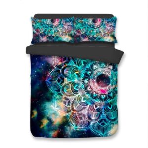 2/3pcs/set 3D Galaxy and Bohemia Bedding Set Queen Size Universe Bedding with Flower Bed Luxury Bedding Sets