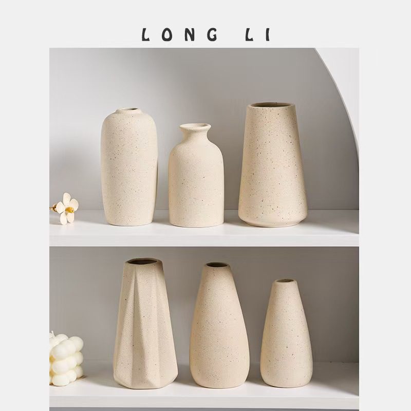 Ceramic Vases Ins Minimally Creative Home Dried Flowers Simulated Flowers Mini Small Flower Utensils Office Ornaments - Image 3