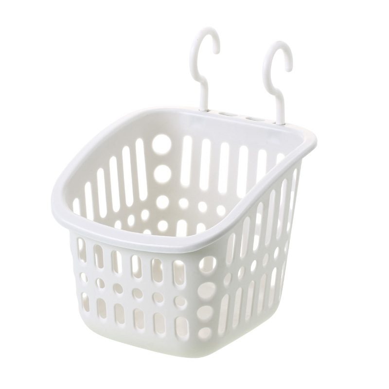 Household Hook Storage Basket Kitchen Hanging Basket Bathroom Bathroom Cosmetics Storage Basket Plastic Basket Storage Basket - Image 6