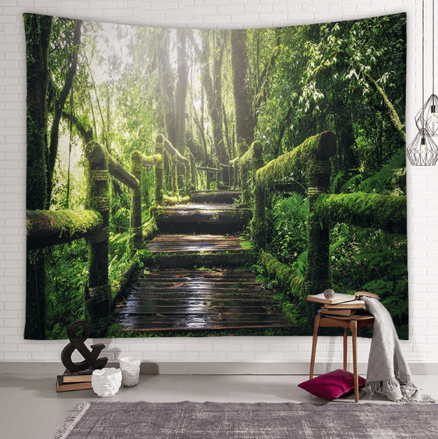 Beautiful Natural Forest Printed Large Wall Tapestry Wall Art Decor - Image 4