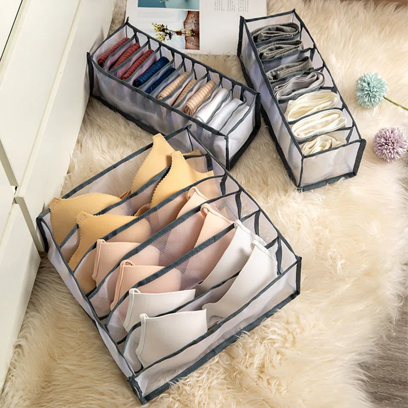 Underwear Bra Socks Panty Storage Boxes Home Dormitory Office Cabinet Organizers Wardrobe Closet Drawer Organization Box Divider - Image 2