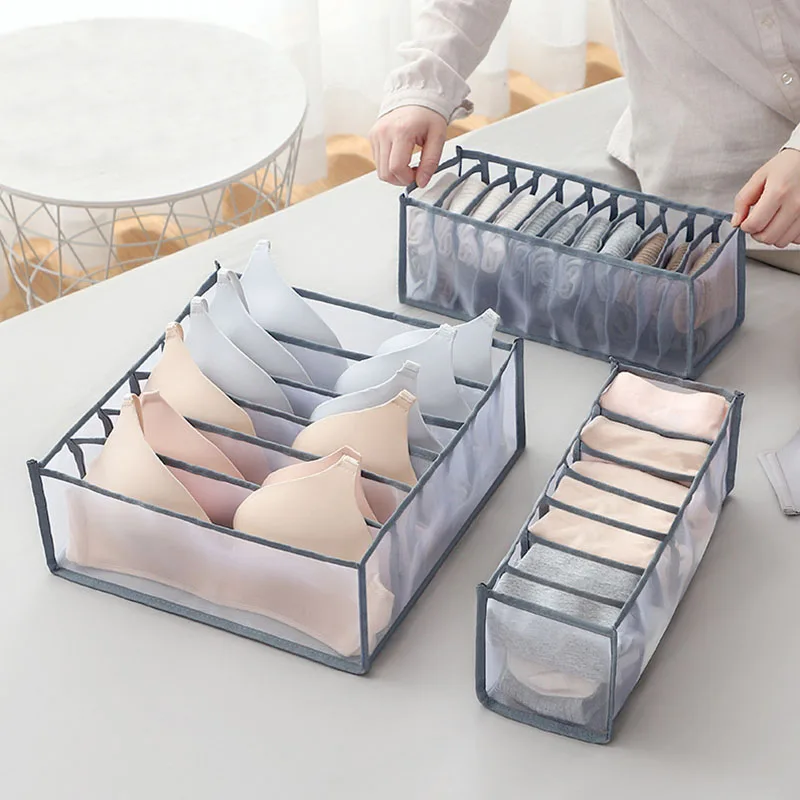 Underwear Bra Socks Panty Storage Boxes Home Dormitory Office Cabinet Organizers Wardrobe Closet Drawer Organization Box Divider - Image 7